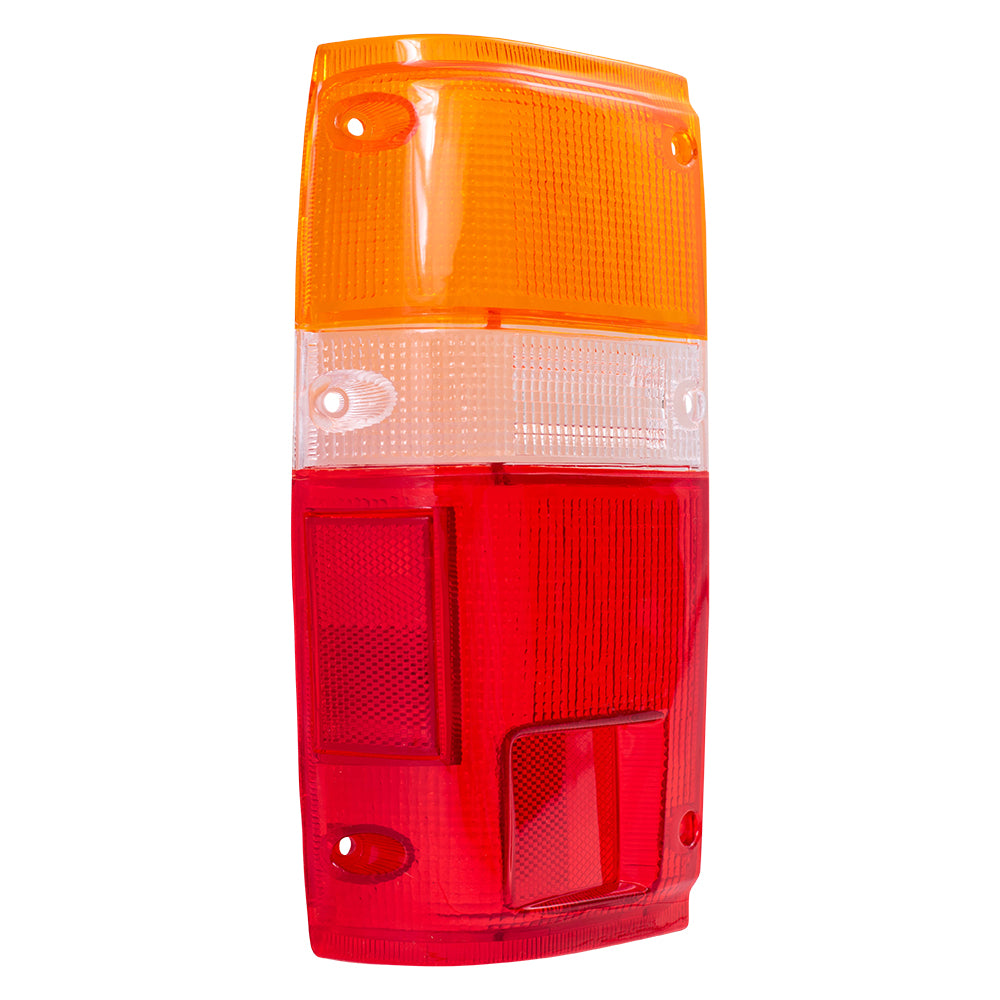 Brock Replacement Drivers Taillight Tail Lamp Lens Compatible with 84-89 Pickup Truck SUV 8156189133