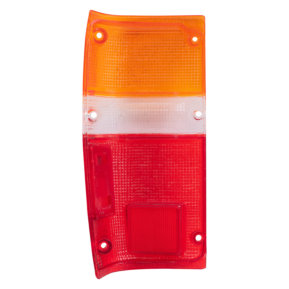 Brock Replacement Drivers Taillight Tail Lamp Lens Compatible with 84-89 Pickup Truck SUV 8156189133
