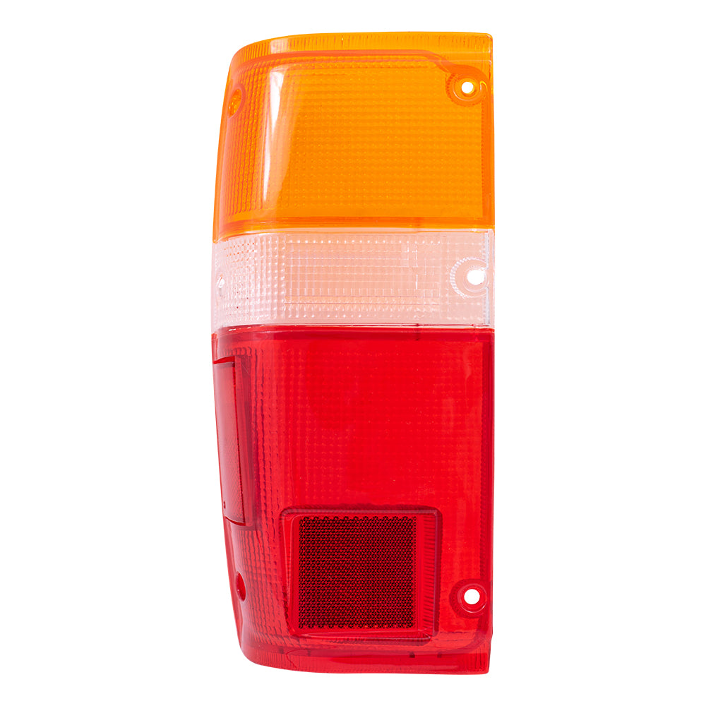 Brock Replacement Drivers Taillight Tail Lamp Lens Compatible with 84-89 Pickup Truck SUV 8156189133