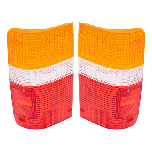 Brock Replacement Driver and Passenger Taillights Tail Lamps Lens Compatible with 89-95 Pickup Truck 8155189166 8156189166