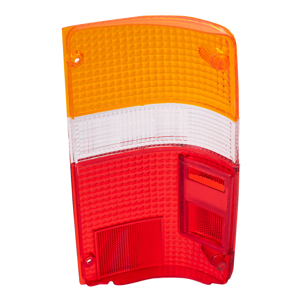 Brock Replacement Drivers Taillight Tail Lamp Lens Compatible with 89-95 Pickup Truck 8155189166