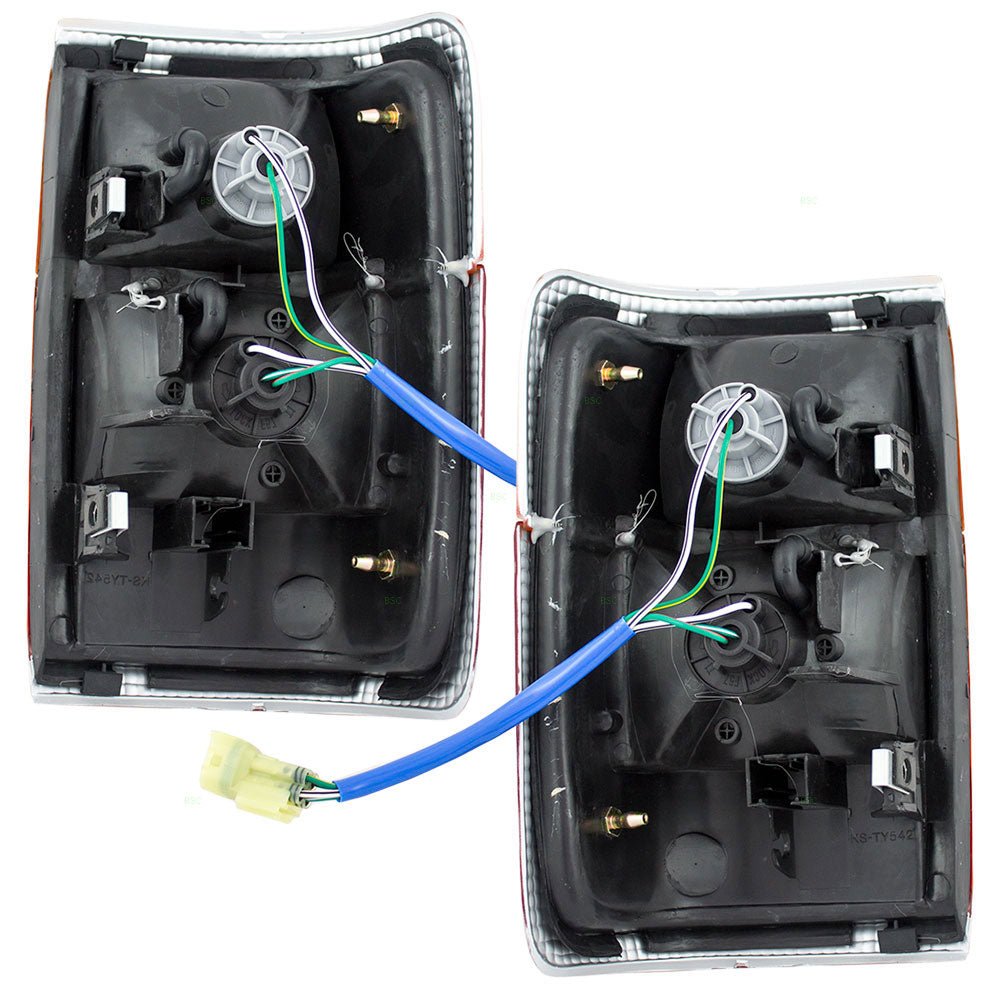 Brock Replacement Driver and Passenger Taillights Tail Lamps Compatible with 93-95 SUV 81560-35190 81550-35190