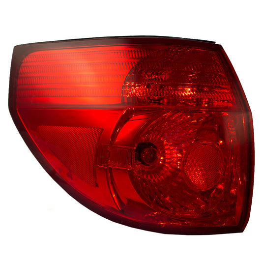 Brock Replacement Drivers Taillight Quarter Panel Mounted Tail Lamp Compatible with 06-10 Van 81560AE020