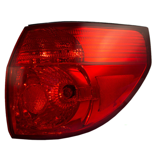 Brock Replacement Passengers Taillight Quarter Panel Mounted Tail Lamp Compatible with 06-10 Van 81550AE020