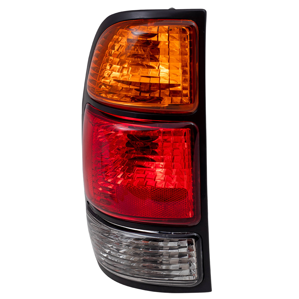 Fits Toyota Tundra Truck 00-06 Drivers Taillight - with Amber-Red-Clear Lens