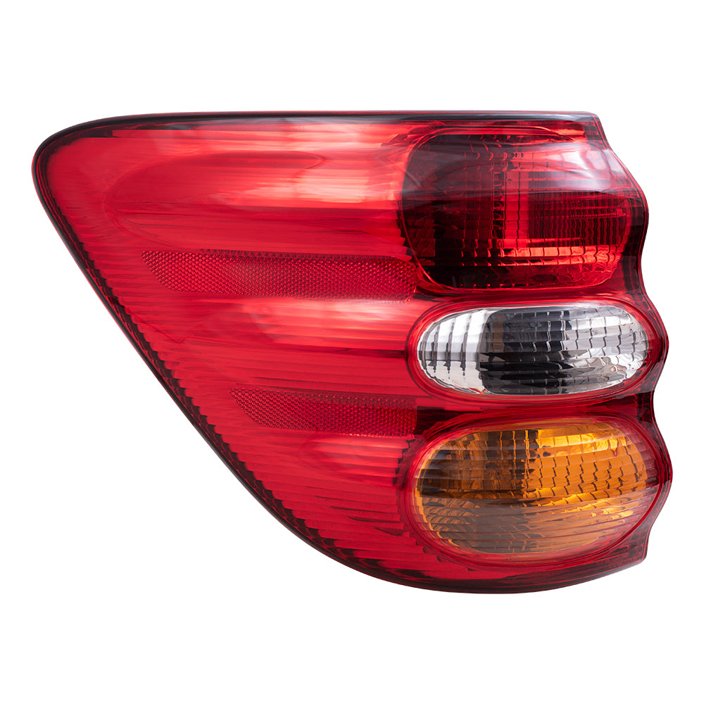 Brock Replacement Driver and Passenger Side Quarter Mounted Tail Light Assemblies Compatible with 01-04 Sequoia