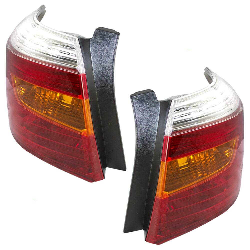 Brock Replacement Driver and Passenger Taillights Tail Lamp Compatible with 08-10 SUV 8156148160 8155148160