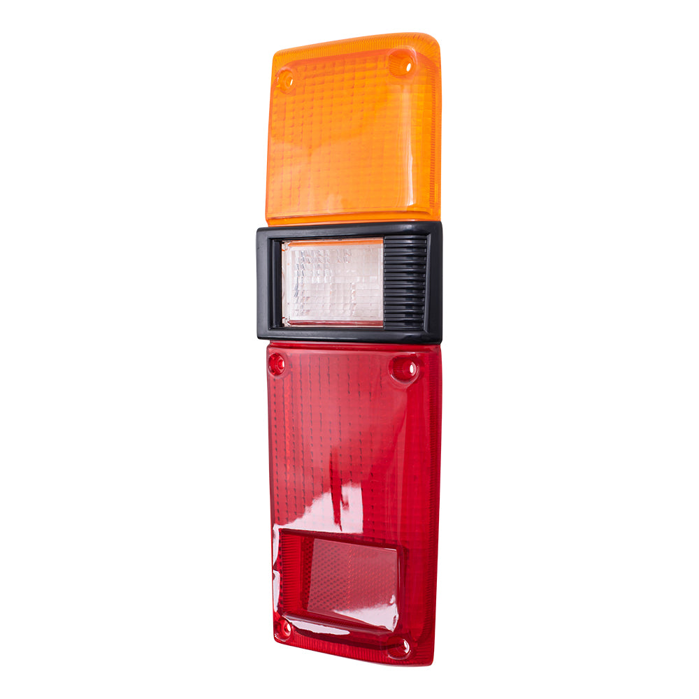 Brock Replacement Driver and Passenger Taillights Tail Lamp Lenses Compatible with 79-83 Pickup Truck 8156189121 8155189121