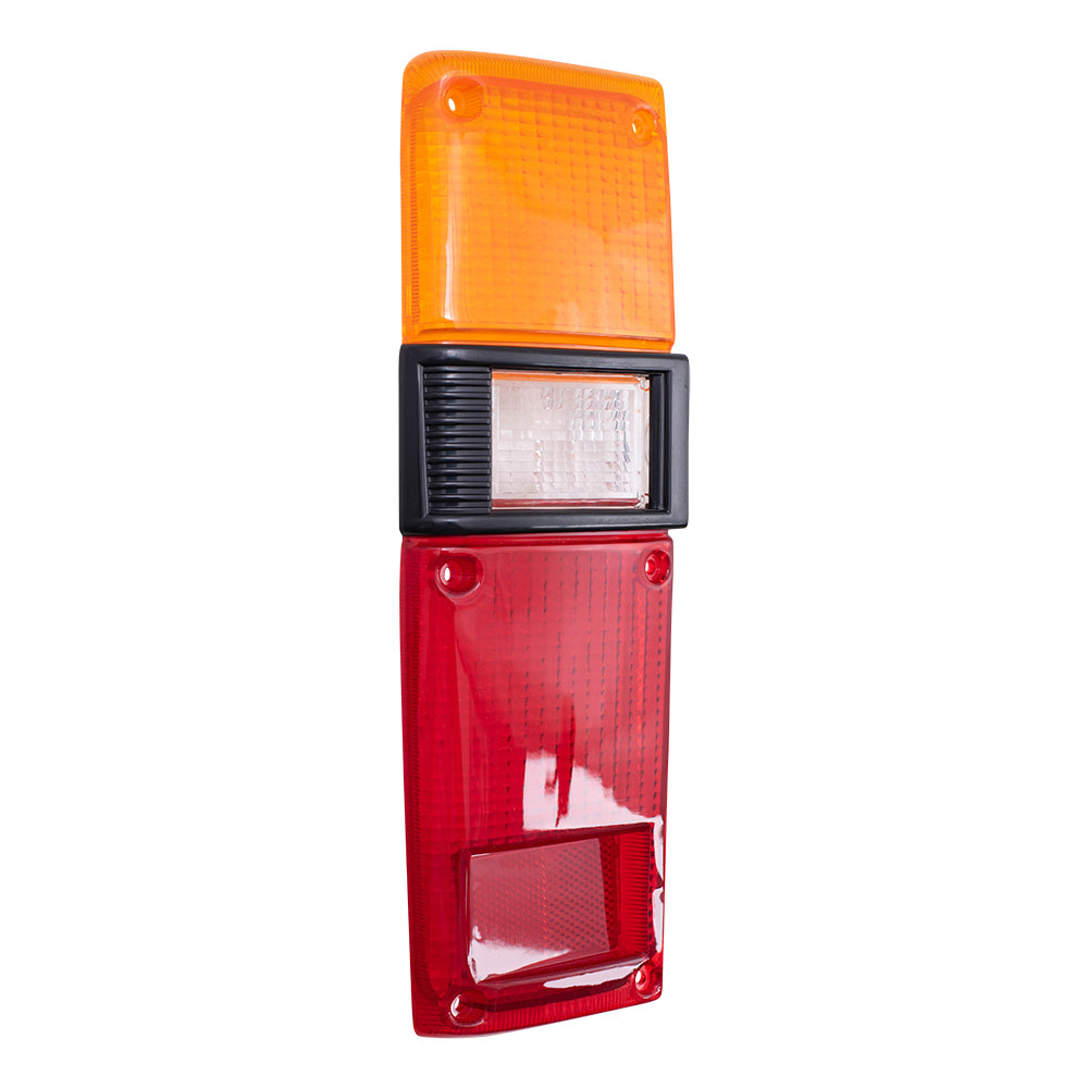 Brock Replacement Drivers Taillight Tail Lamp Lens Compatible with 79-83 Pickup Truck 8156189121