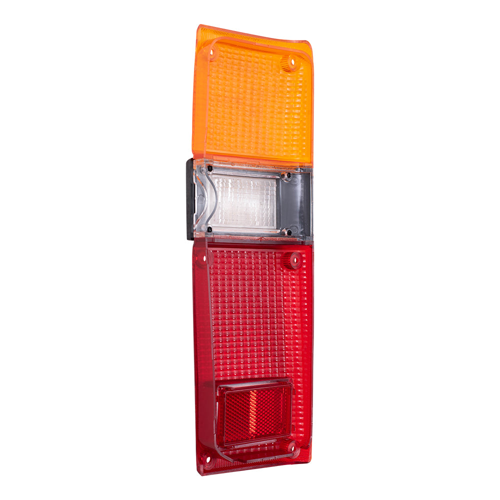 Brock Replacement Drivers Taillight Tail Lamp Lens Compatible with 79-83 Pickup Truck 8156189121
