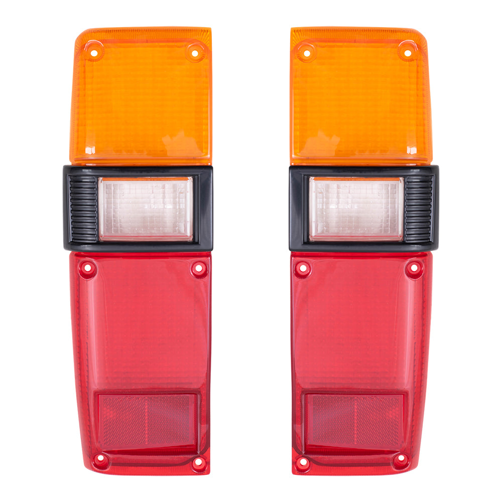 Brock Replacement Driver and Passenger Taillights Tail Lamp Lenses Compatible with 79-83 Pickup Truck 8156189121 8155189121
