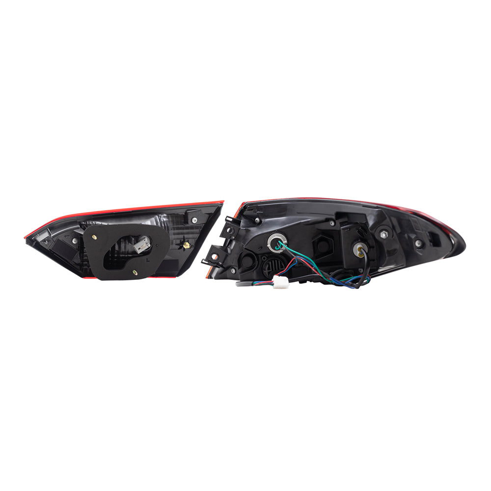 Brock Replacement Driver and Passenger Side Tail Lights Quarter Mounted & Lid Mounted 4 Piece Set Compatible with 2018-2020 Camry L/LE/TRD & 2018-2019 Camry Hybrid LE & 2020 Camry XSE/Camry Hybrid SE
