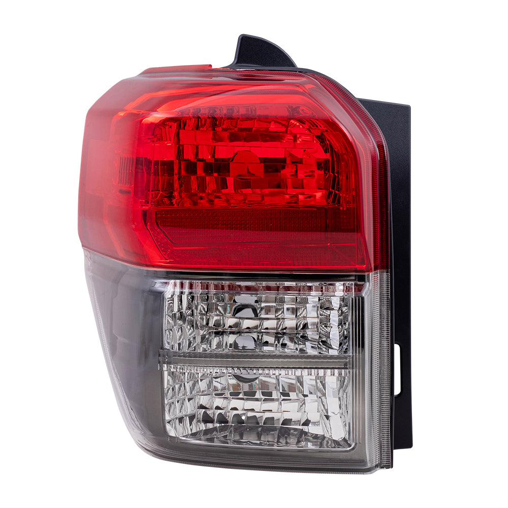 Brock Replacement Driver Tail Light with Smoked Bezel Compatible with 10-13 4Runner