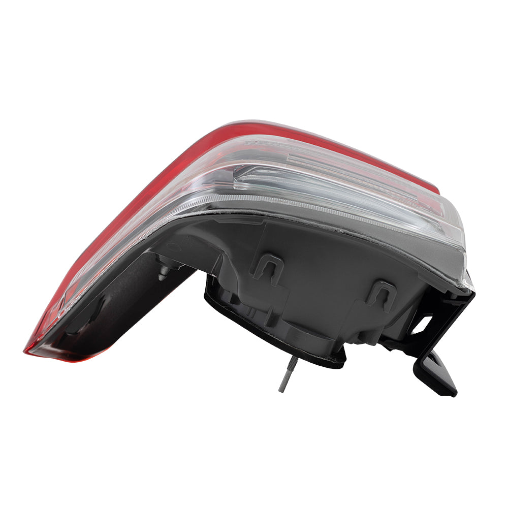 Brock Replacement Driver Tail Light with Smoked Bezel Compatible with 10-13 4Runner