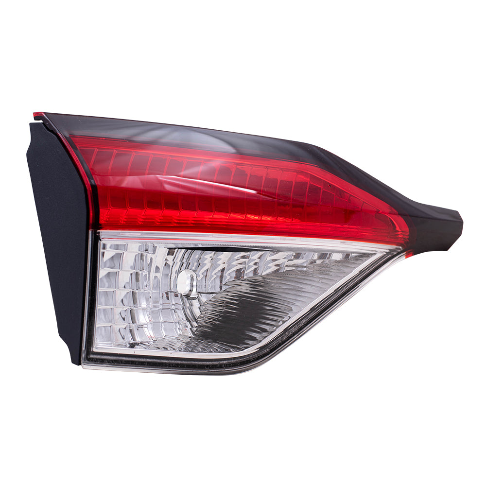 Brock Replacement Driver Tail Light Red and Clear Lid Mounted Lens Compatible with 2020-2022 Corolla Sedan Japan 2020-2022 Corolla Hybrid