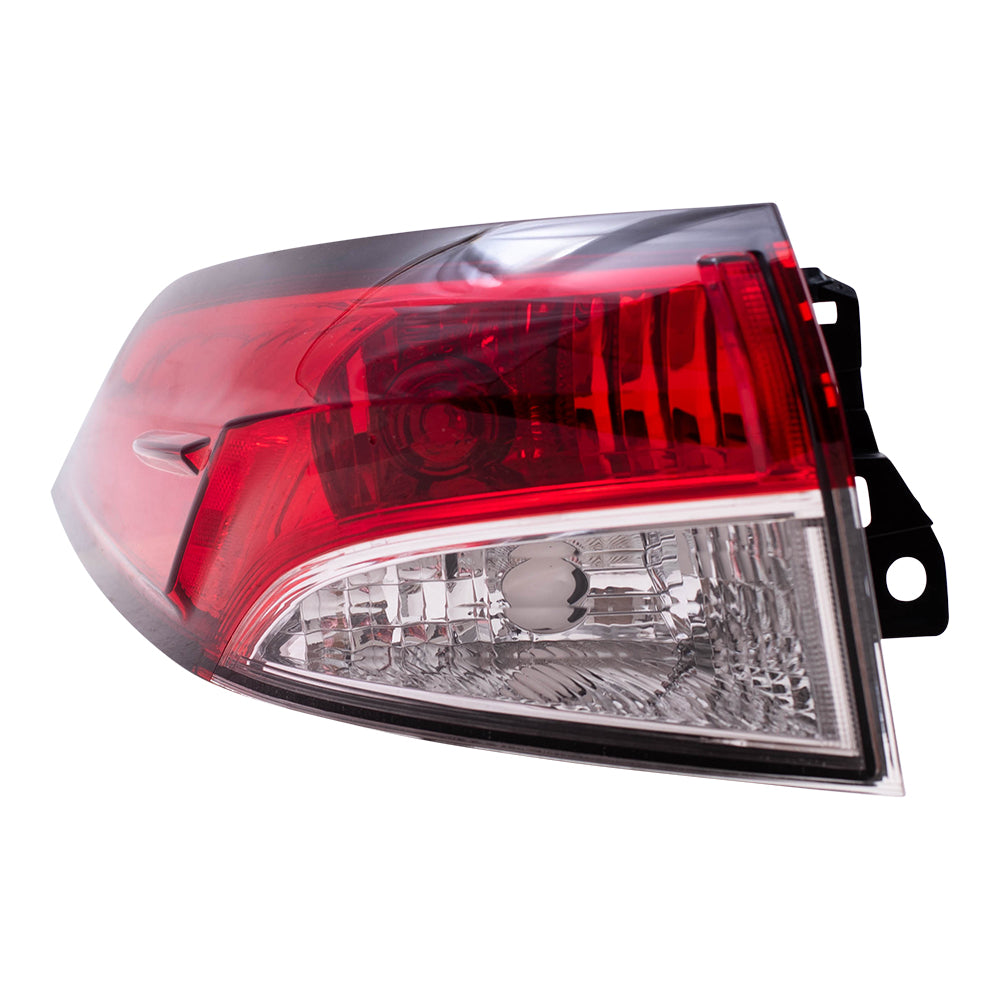 Brock Replacement Drivers Tail Light Assembly Red and Clear Lens Quarter Mounted Compatible with 2020-2022 Corolla Sedan Built in Japan