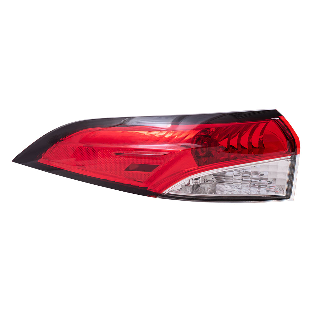 Brock Replacement Drivers Tail Light Assembly Red and Clear Lens Quarter Mounted Compatible with 2020-2022 Corolla Sedan Built in Japan