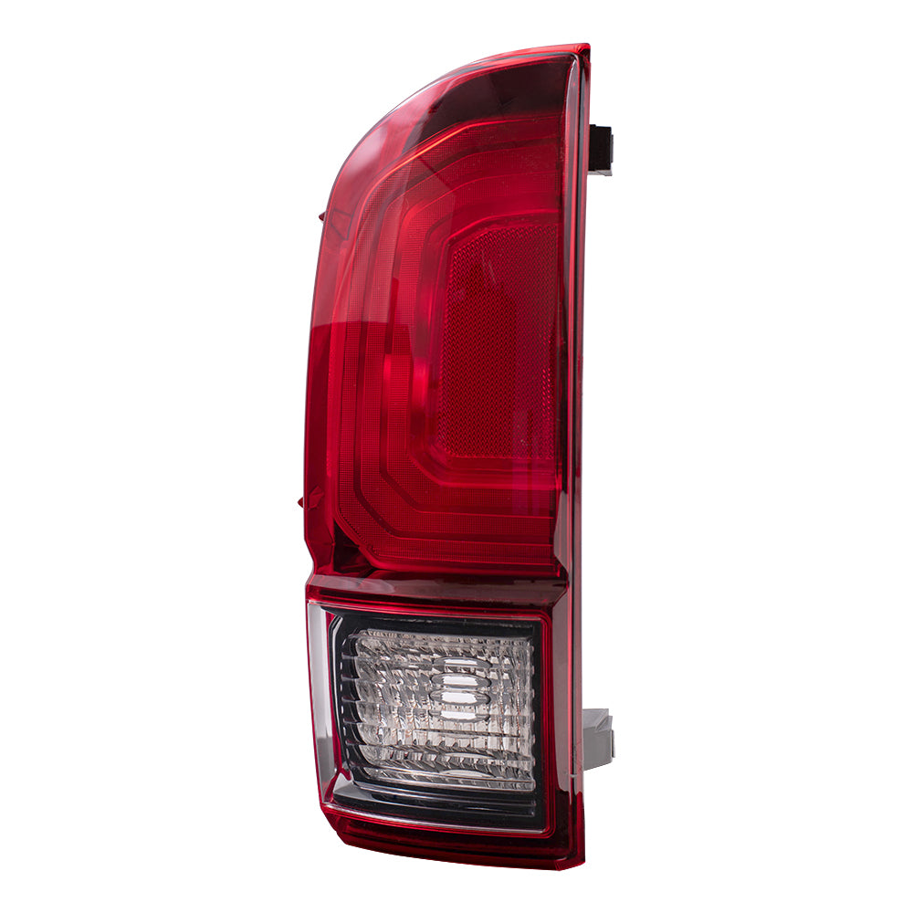 Brock Aftermarket Replacement Driver Left Combination Tail Light Assembly Without Black Bezel Compatible With 2018-2023 Toyota Tacoma SR/SR5