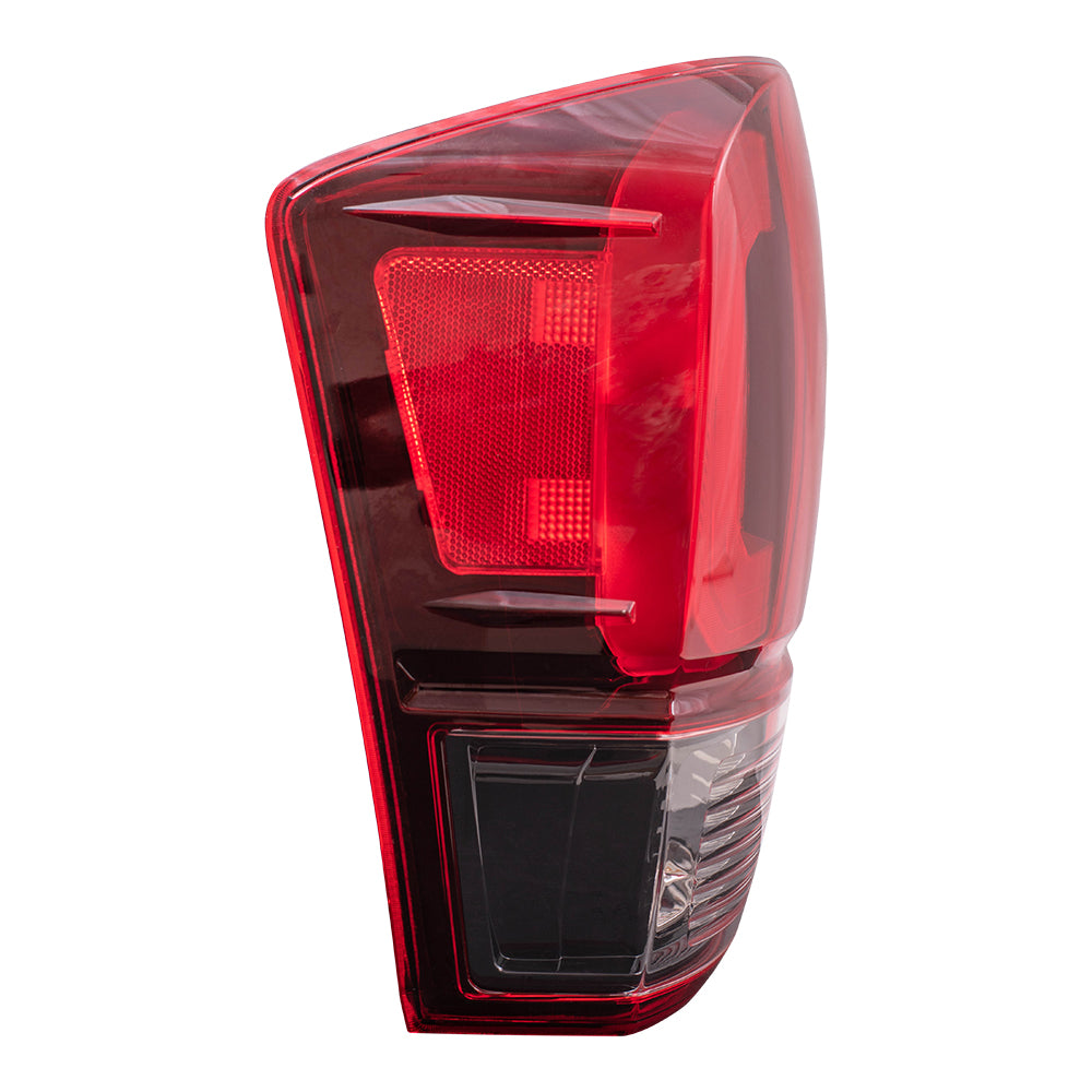 Brock Aftermarket Replacement Driver Left Combination Tail Light Assembly Without Black Bezel Compatible With 2018-2023 Toyota Tacoma SR/SR5