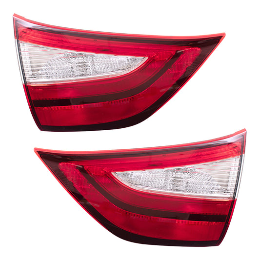Brock Pair Set Tail Light Assemblies Liftgate Mounted for 2015-2019 Sienna