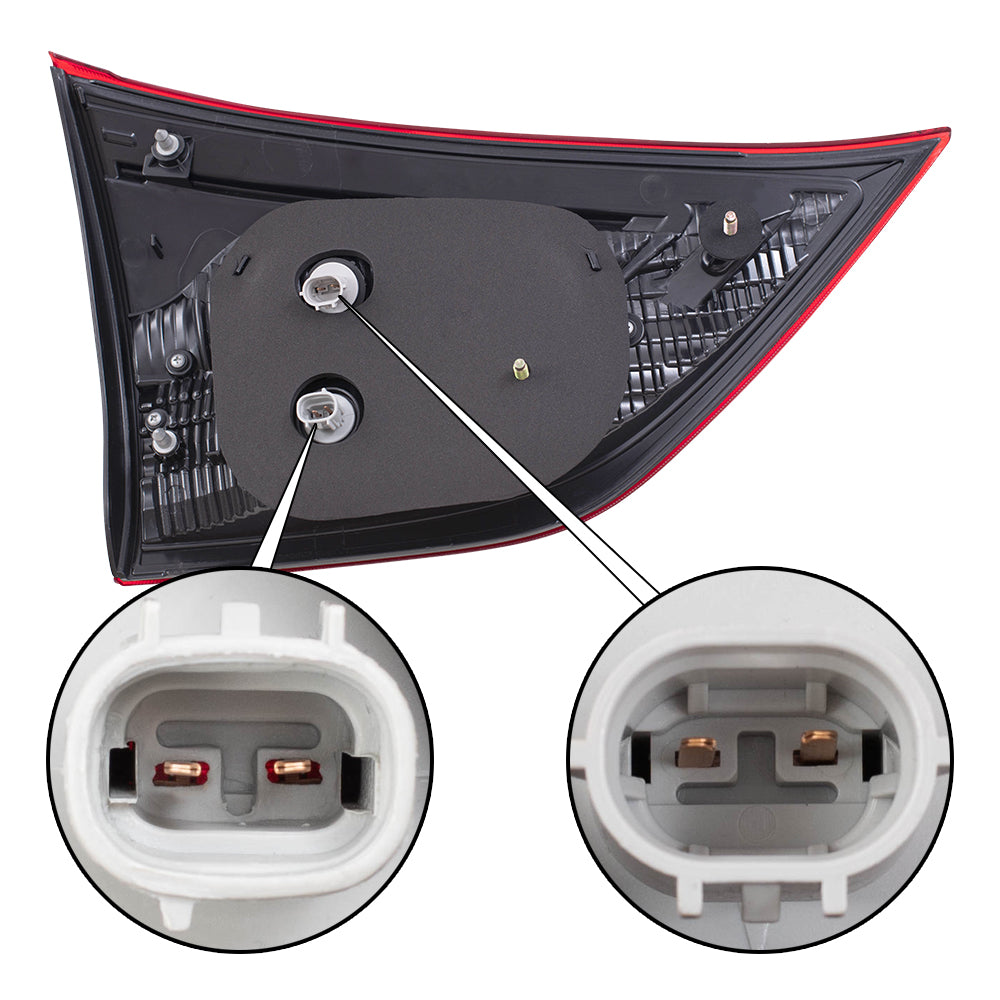 Brock Pair Set Tail Light Assemblies Liftgate Mounted for 2015-2019 Sienna