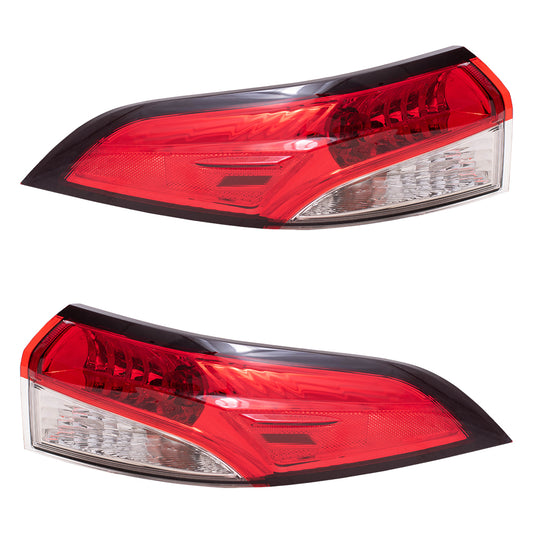 Driver Left Passenger Right Combination Tail Light Assembly Body Mounted Set Compatible With 2020-2024 Toyota Corolla L/LE/SE Sedan North America Built