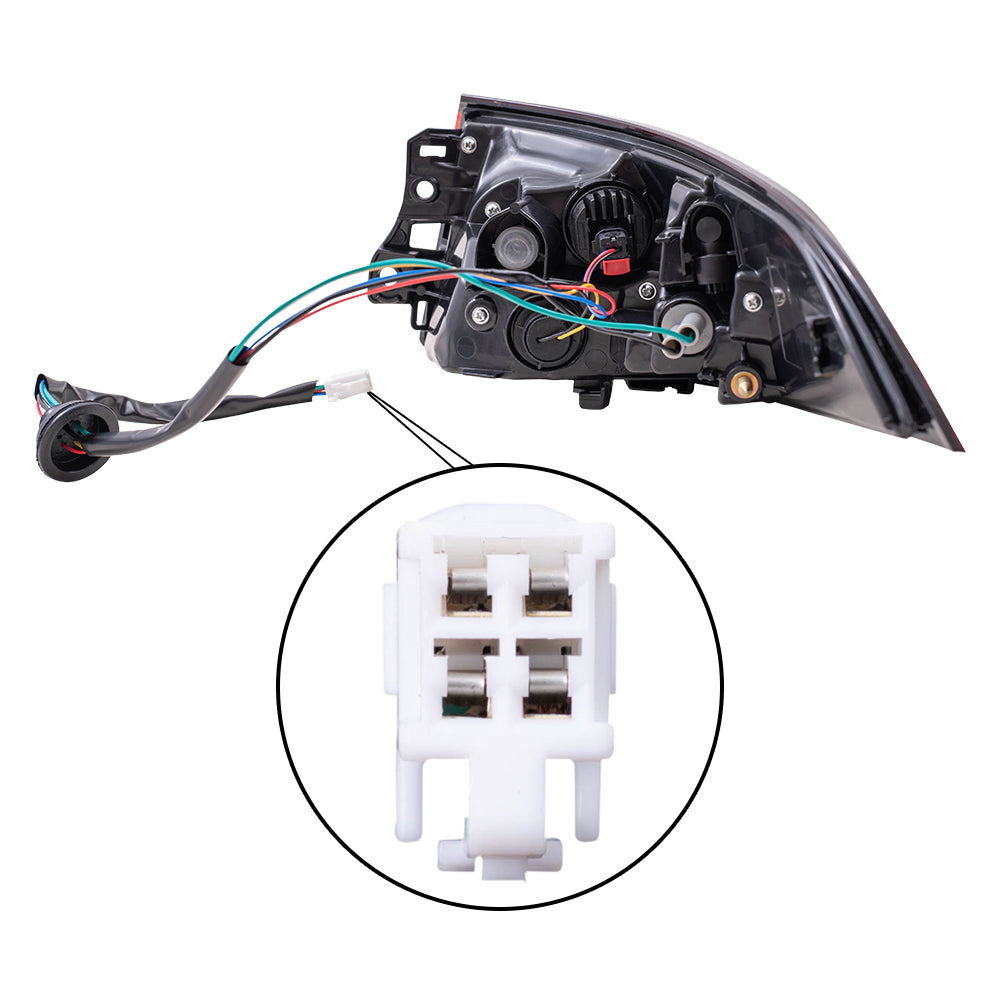 Driver Left Combination Tail Light Assembly Body Mounted Compatible With 2020-2024 Toyota Corolla L/LE/SE Sedan North America Built