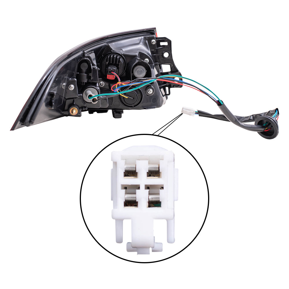 Passenger Right Combination Tail Light Assembly Body Mounted Compatible With 2020-2024 Toyota Corolla L/LE/SE Sedan North America Built