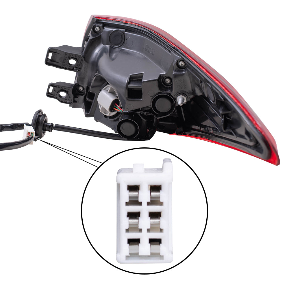 Brock Replacement Driver Side Tail Light Assembly Quarter Mounted Compatible with 2019-2021 Avalon TRD/XLE/XSE & 2019-2021 Avalon Hybrid XLE/XSE
