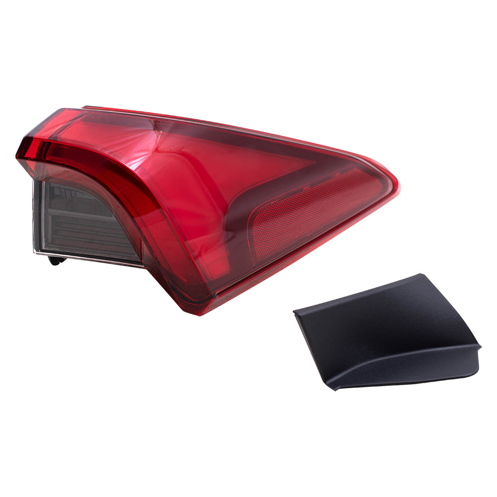 Brock Replacement Passenger Side Tail Light Assembly Quarter Mounted Compatible with 2019-2021 Avalon TRD/XLE/XSE & 2019-2021 Avalon Hybrid XLE/XSE
