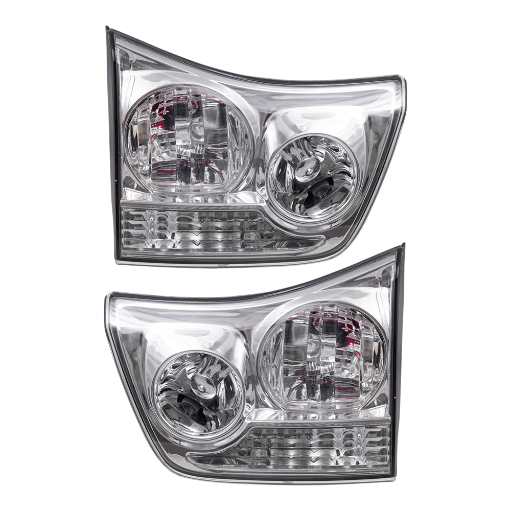 Brock Replacement Driver and Passenger Taillights Tail Lamps Compatible with 04-06 SUV 81561-33500 81551-33500