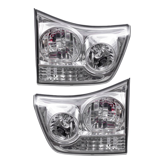 Brock Replacement Driver and Passenger Taillights Tail Lamps Compatible with 04-06 SUV 81561-33500 81551-33500