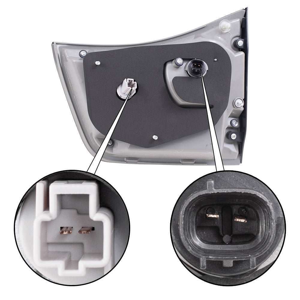 Brock Replacement Driver and Passenger Taillights Tail Lamps Compatible with 04-06 SUV 81561-33500 81551-33500