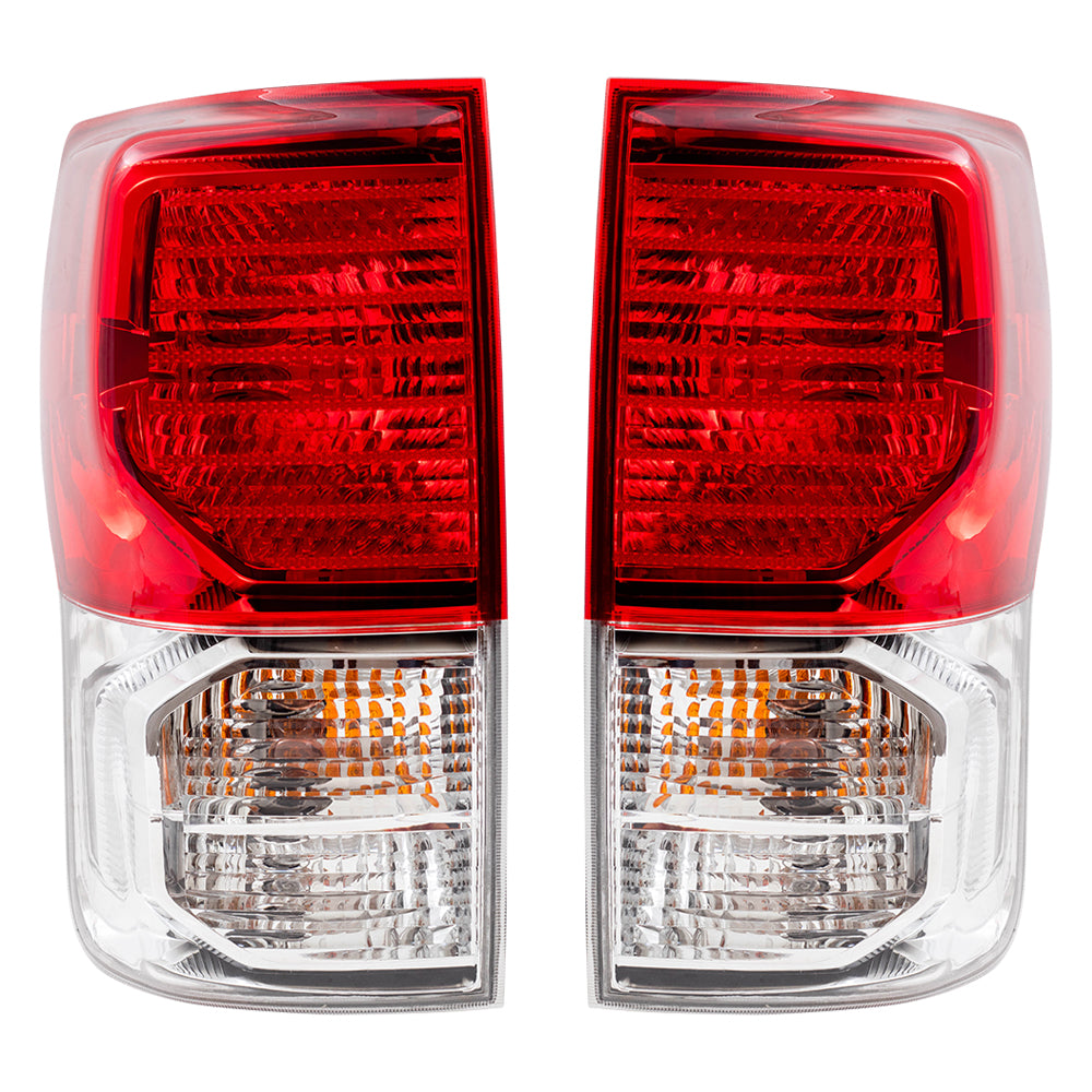 Fits Toyota Tundra 10-13 Truck Set of Taillights Tail Lamps w/ Housing Assembly