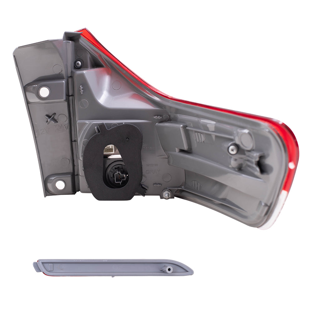 Brock Aftermarket Replacement Part Driver & Passenger Side Tail Light Assemblies Quarter Mounted & Rear Bumper Reflectors Compatible with 2011-2014 Toyota Sienna EXCEPT SE