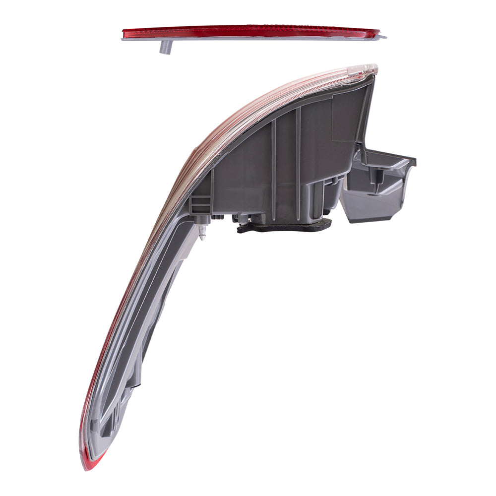 Brock Aftermarket Replacement Part Driver & Passenger Side Tail Light Assemblies Quarter Mounted & Rear Bumper Reflectors Compatible with 2011-2014 Toyota Sienna EXCEPT SE