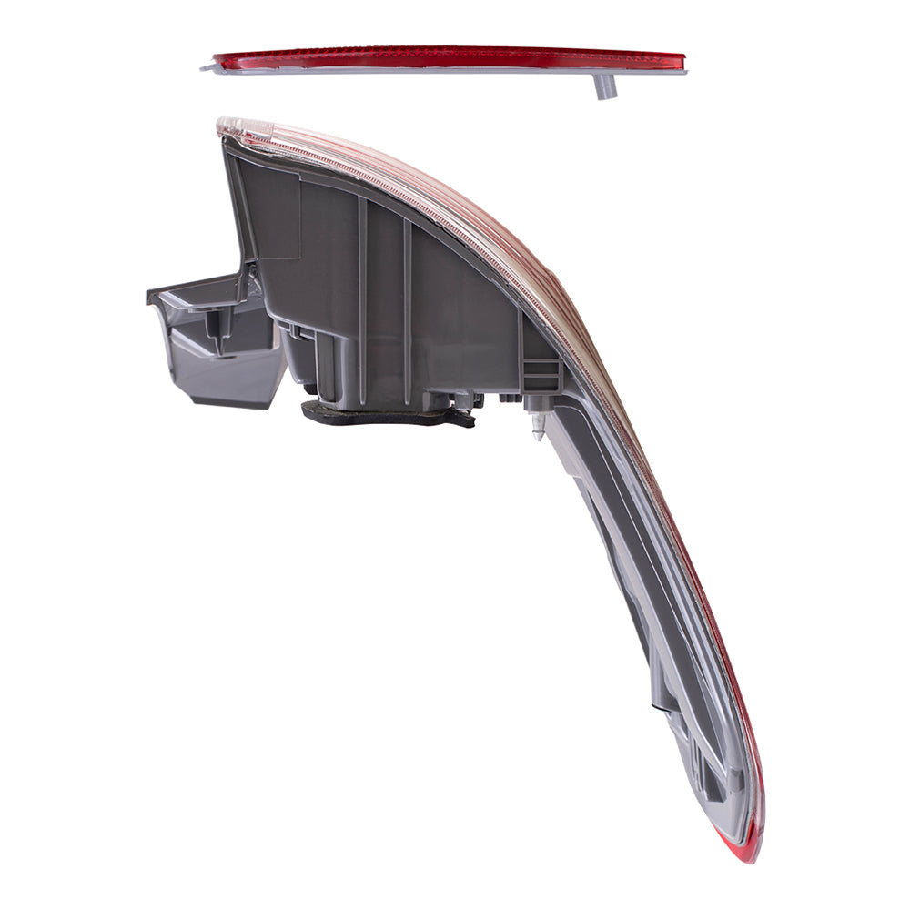 Brock Aftermarket Replacement Part Passenger Side Tail Light Assembly Quarter Mounted & Rear Bumper Reflector Compatible with Toyota 2011-2014 Toyota Sienna EXCEPT SE