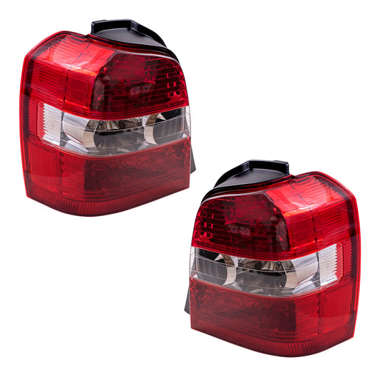 Brock Replacement Driver and Passenger Taillights Tail Lamps Compatible with 04-07 SUV 81561-48090 81551-48090