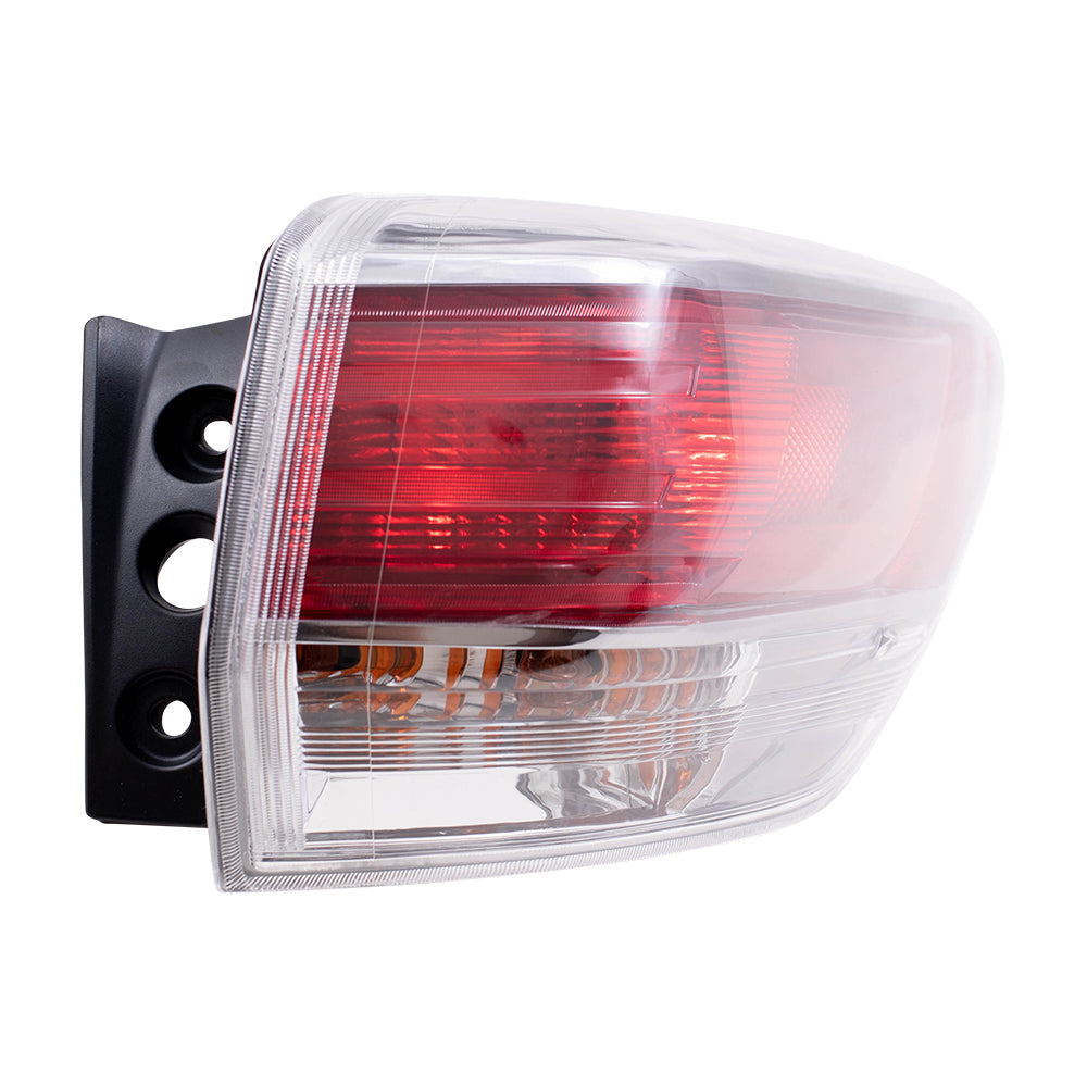 Brock Replacement Driver and Passenger Taillights Tail Lamps Quarter Panel Mounted Lenses Compatible with 14-15 SUV 81560-0E100 81550-0E100