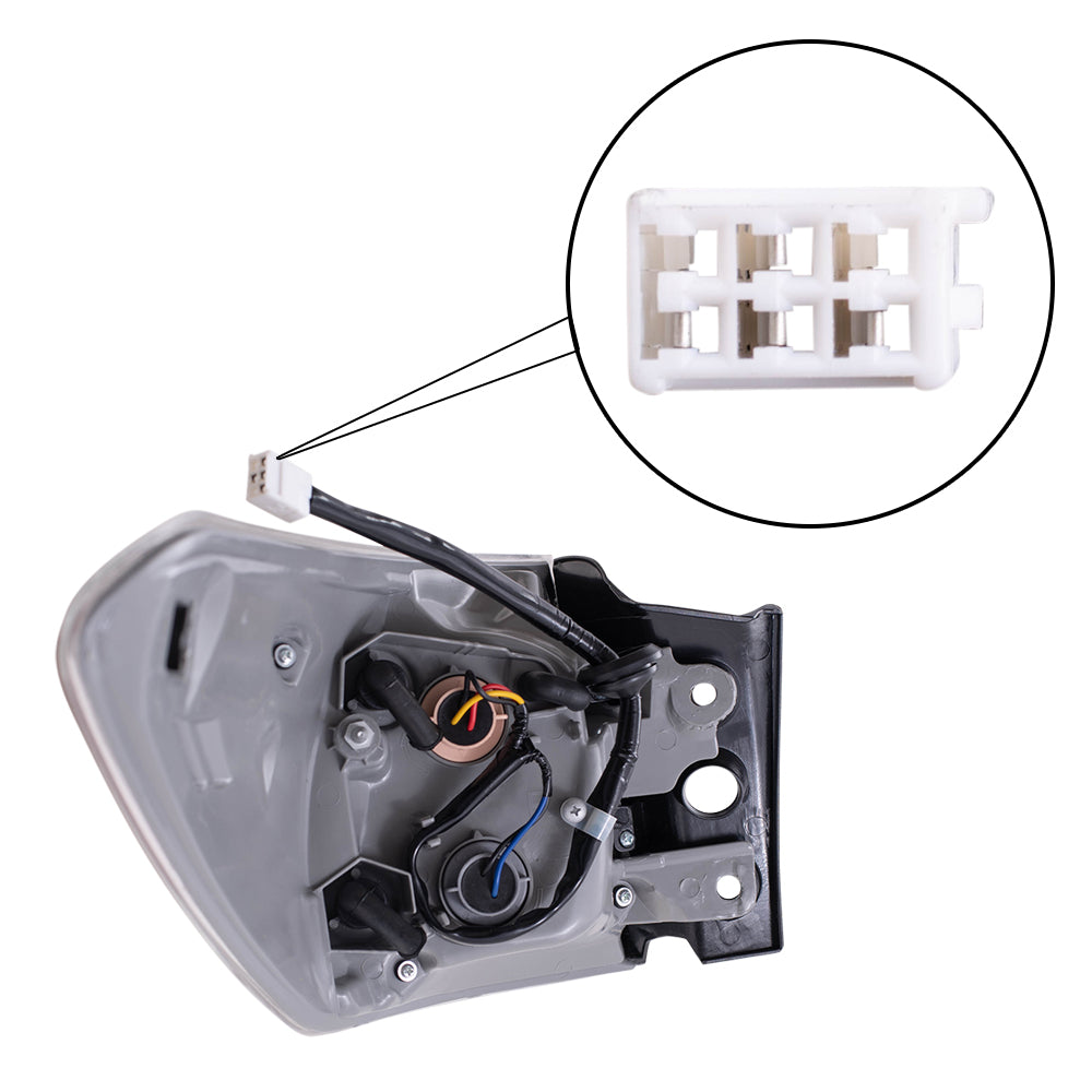 Brock Replacement Driver and Passenger Taillights Tail Lamps Quarter Panel Mounted Lenses Compatible with 14-15 SUV 81560-0E100 81550-0E100