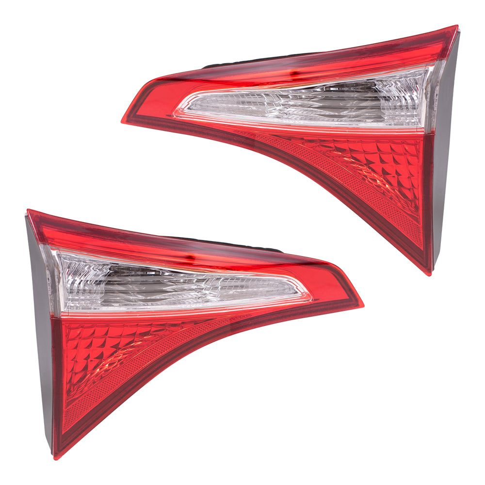 Fits Toyota Corolla 14-16 Set of Taillights Tail Lamps Lid Mounted w/ Housing