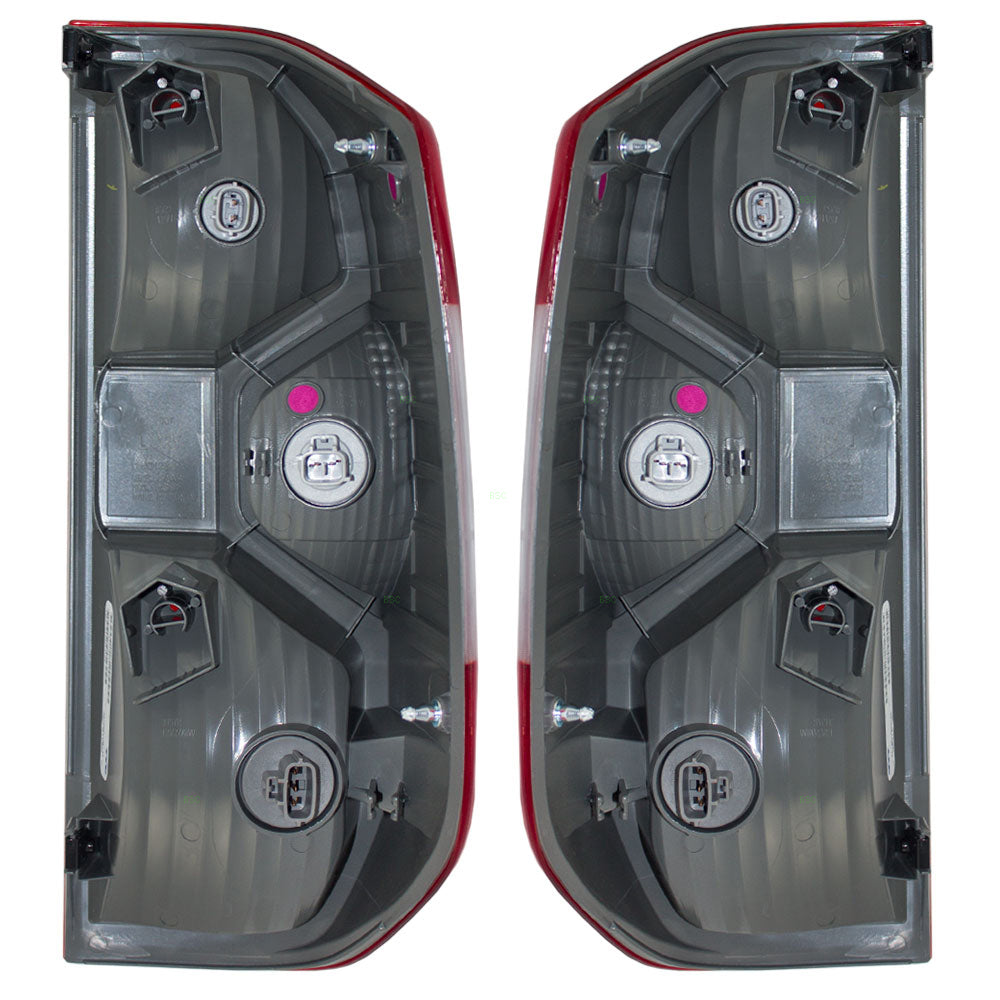 Brock Aftermarket Replacement Driver Left Passenger Right Combination Tail Light Assembly Set Compatible With 2014-2021 Toyota Tundra