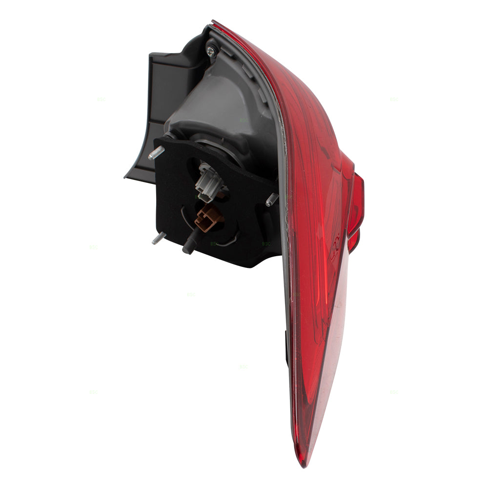 Brock Replacement Drivers Tail Light w/ LED Reverse Lamp Red Lens Compatible with 17-19 Corolla 8156002B10