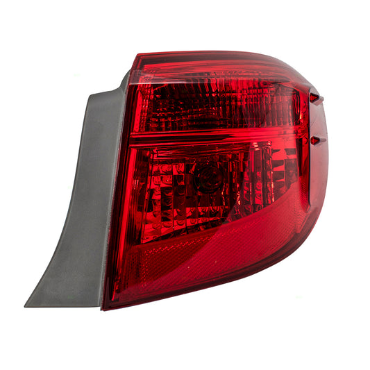Brock Replacement Passengers Tail Light Red w/ Reverse LED Lamp Right Compatible with 17-19 Corolla 8155002B10