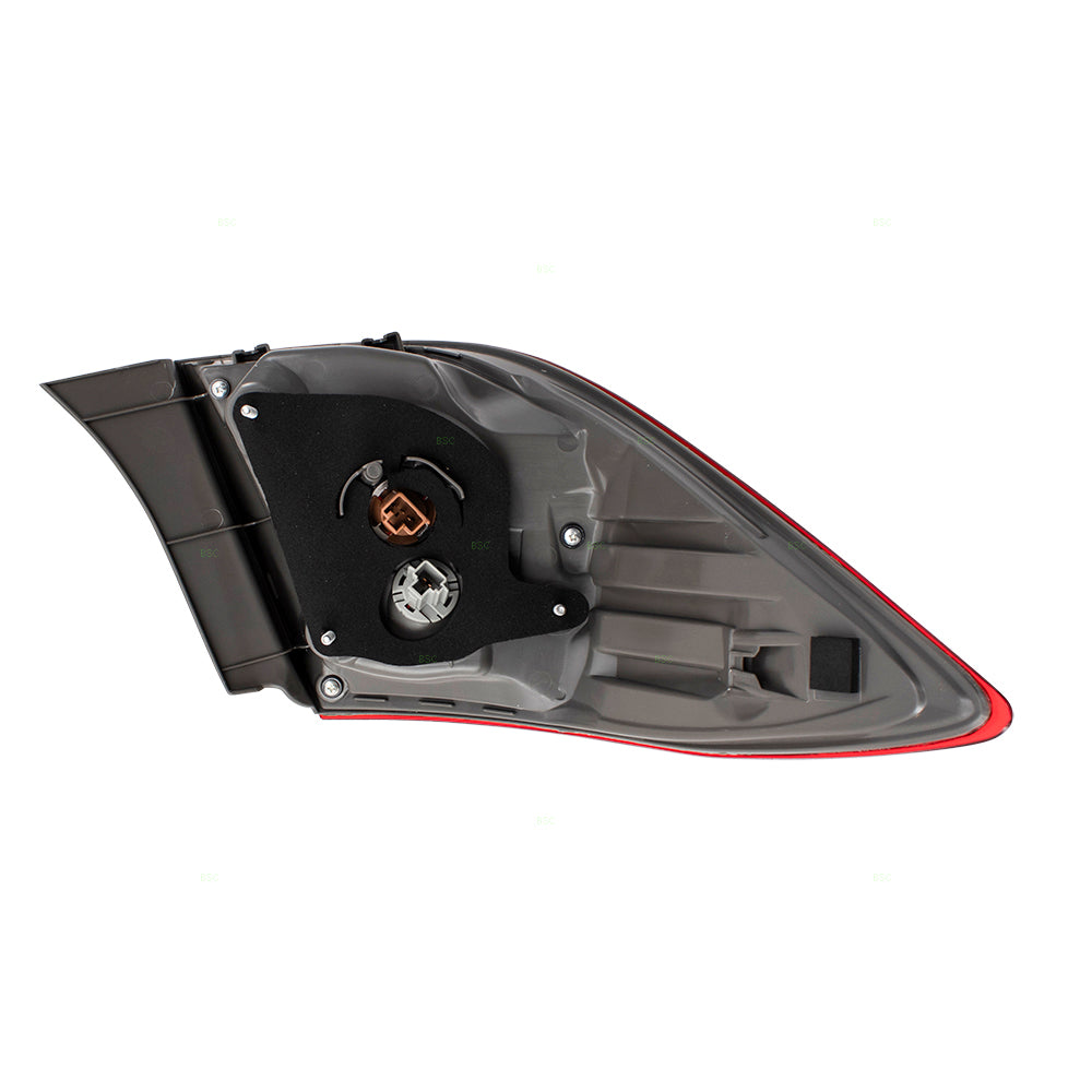 Brock Replacement Passengers Tail Light Red w/ Reverse LED Lamp Right Compatible with 17-19 Corolla 8155002B10