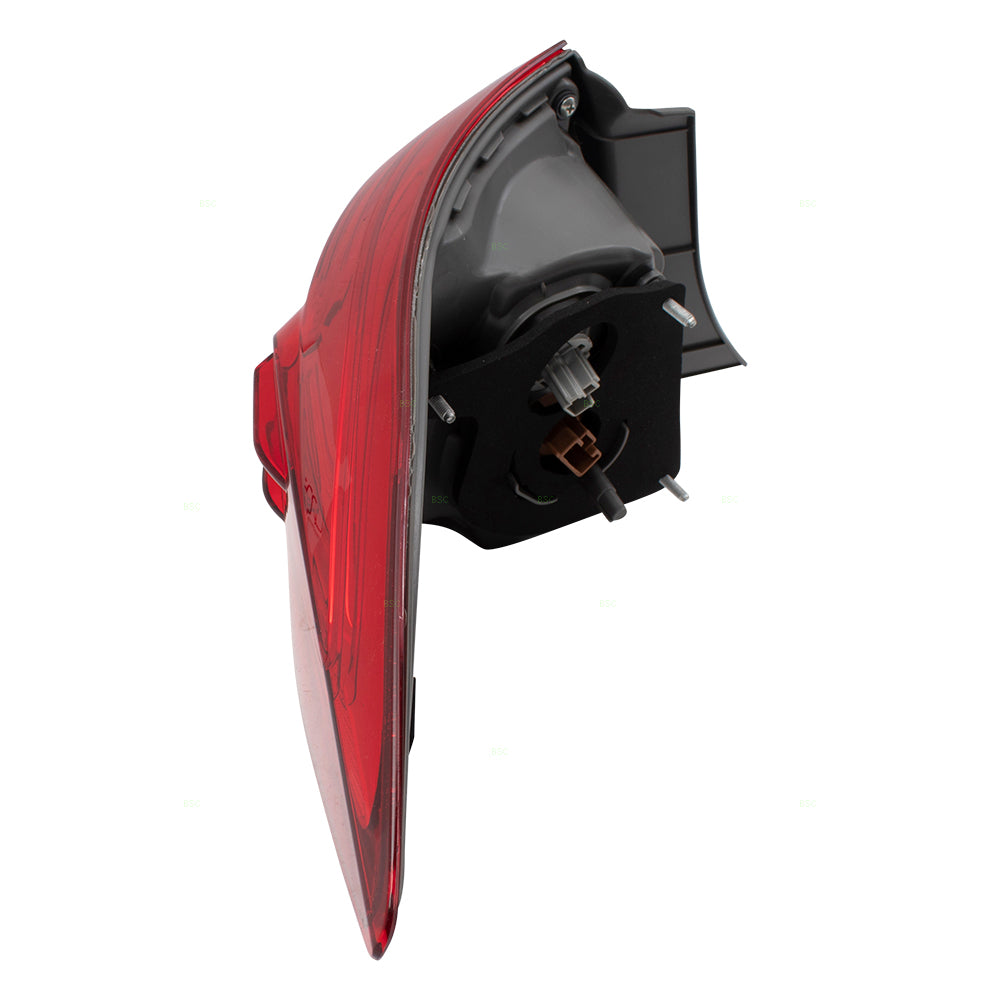 Brock Replacement Passengers Tail Light Red w/ Reverse LED Lamp Right Compatible with 17-19 Corolla 8155002B10