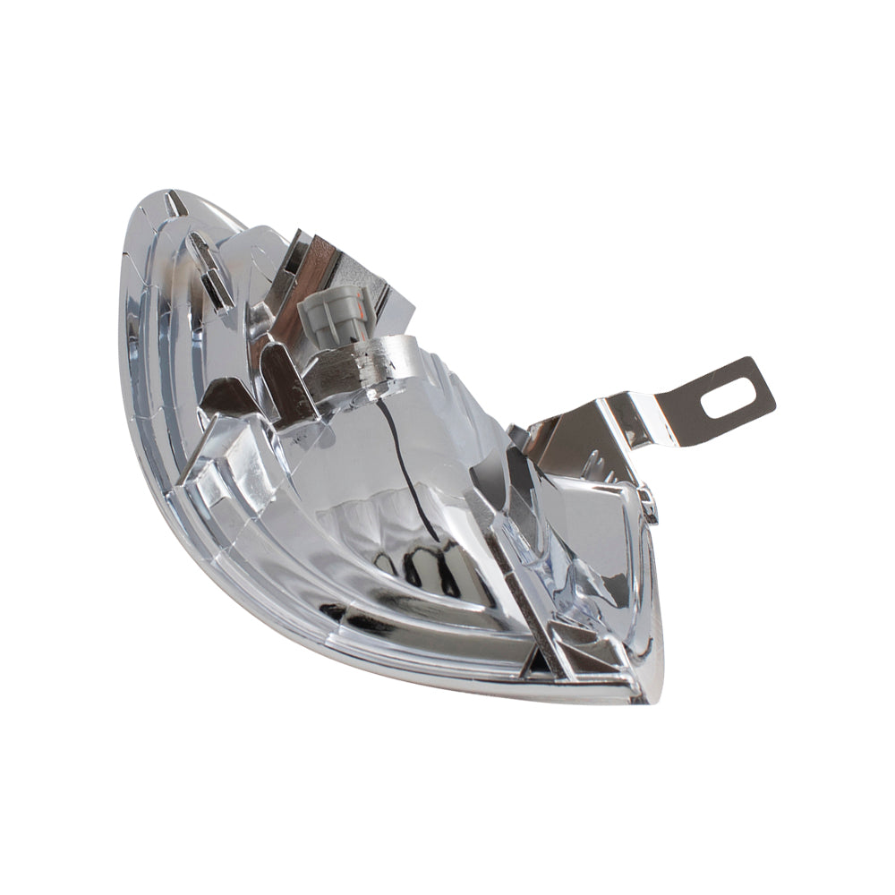 Brock Replacement Drivers Park Signal Corner Marker Light Lamp w/ Chrome Trim Compatible with 2001-2004 Tacoma Pickup Truck 8162004080