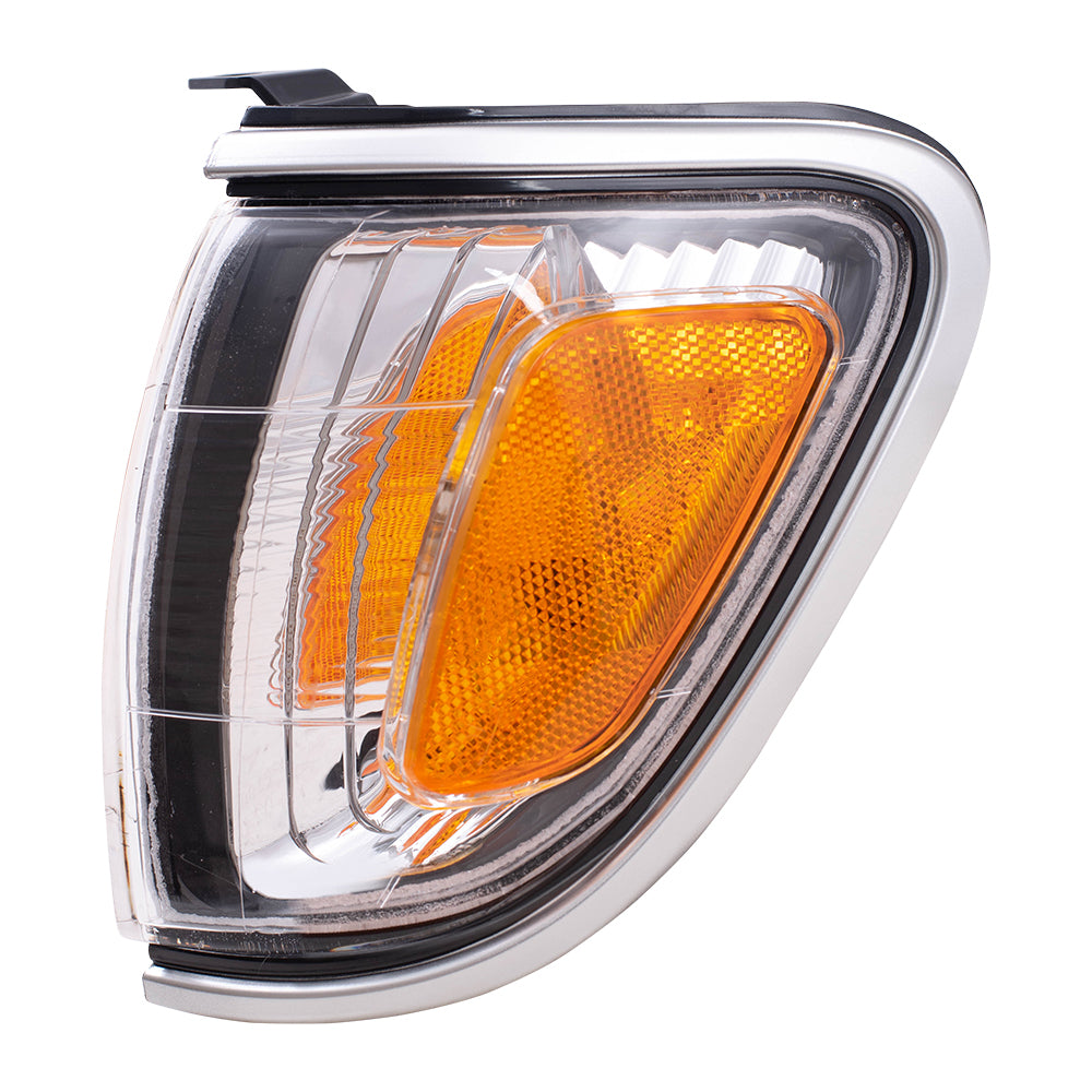 Fits Toyota Tacoma Truck 01-04 Drivers Corner Signal Marker Light - Silver Trim