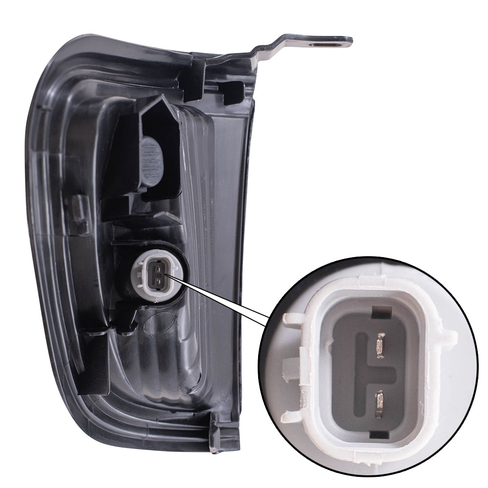 Fits Toyota Tacoma Truck 01-04 Drivers Corner Signal Marker Light - Silver Trim