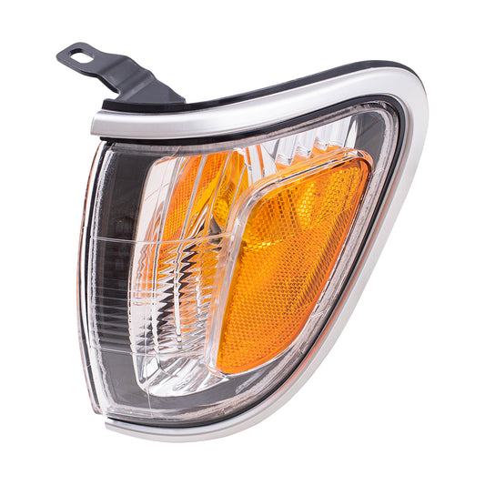 Fits Toyota Tacoma Truck 01-04 Drivers Corner Signal Marker Light - Silver Trim